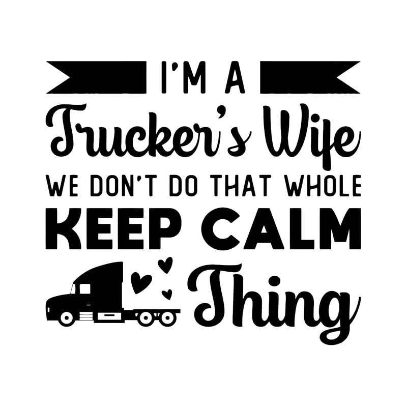 Autocollants I\'m A Trucker\'s Wife S10233 stickers de 12,7 cm lot de 2 pour vitre et pare-chocs