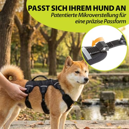 Ferplast verstellbares Hundegeschirr M Brustumfang 55-65 cm Schwarz
