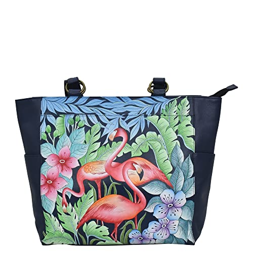 Image of Anna by Anuschka Women's Original Genuine Leather Hand-Painted Large Shoulder Tote - Leather Handbag for Women