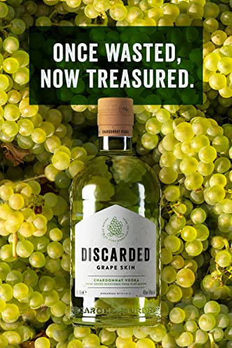 Discarded Grape Skin Chardonnay Vodka, 70cl hochwertiger Vodka auf Weintresterbasis frisch, knackig und elegant im Geschmack