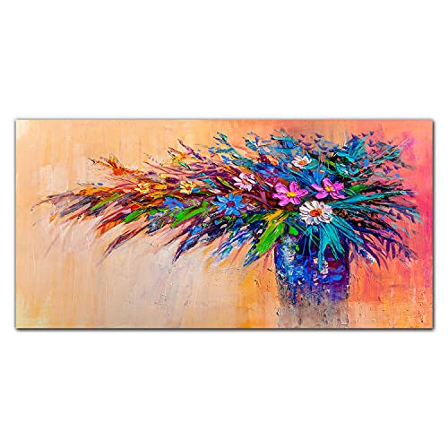 Tableau en verre bouquet de fleurs Coloray pour habiller un grand mur