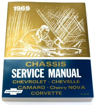 1969 Chevy Chevrolet Chevelle Camaro El Camino Corvette Nova Impala Repair Shop Service Manual (with