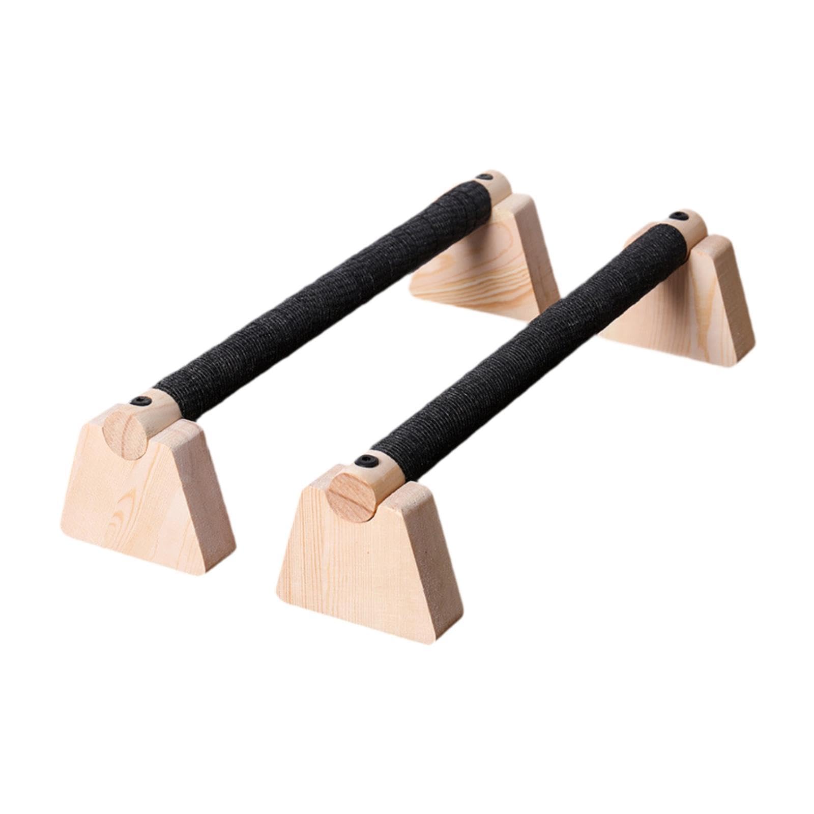 2 Pezzi di Barra per Flessioni in Legno, Parallele, Maniglie per Flessioni, Supporto Antiscivolo Portatile per Esercizi di Ginnastica E Allenamento.