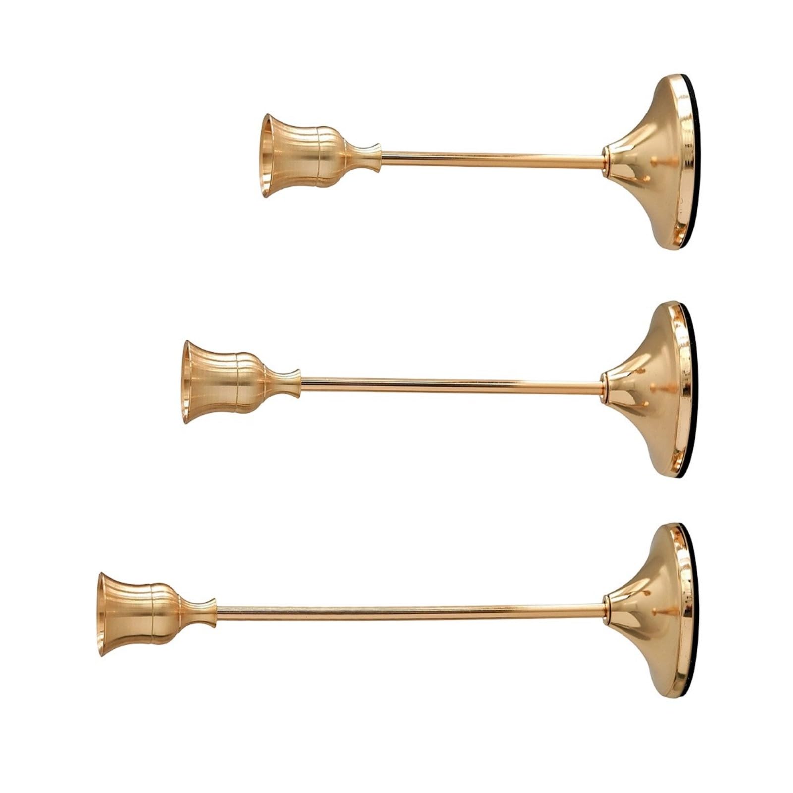 Kaeltsyn 3PCS Metal Finish Holders Features Wide Base Design Stable Protections and Easy Maintenance Stand Aluminum Holders with Different Height and Wide Base