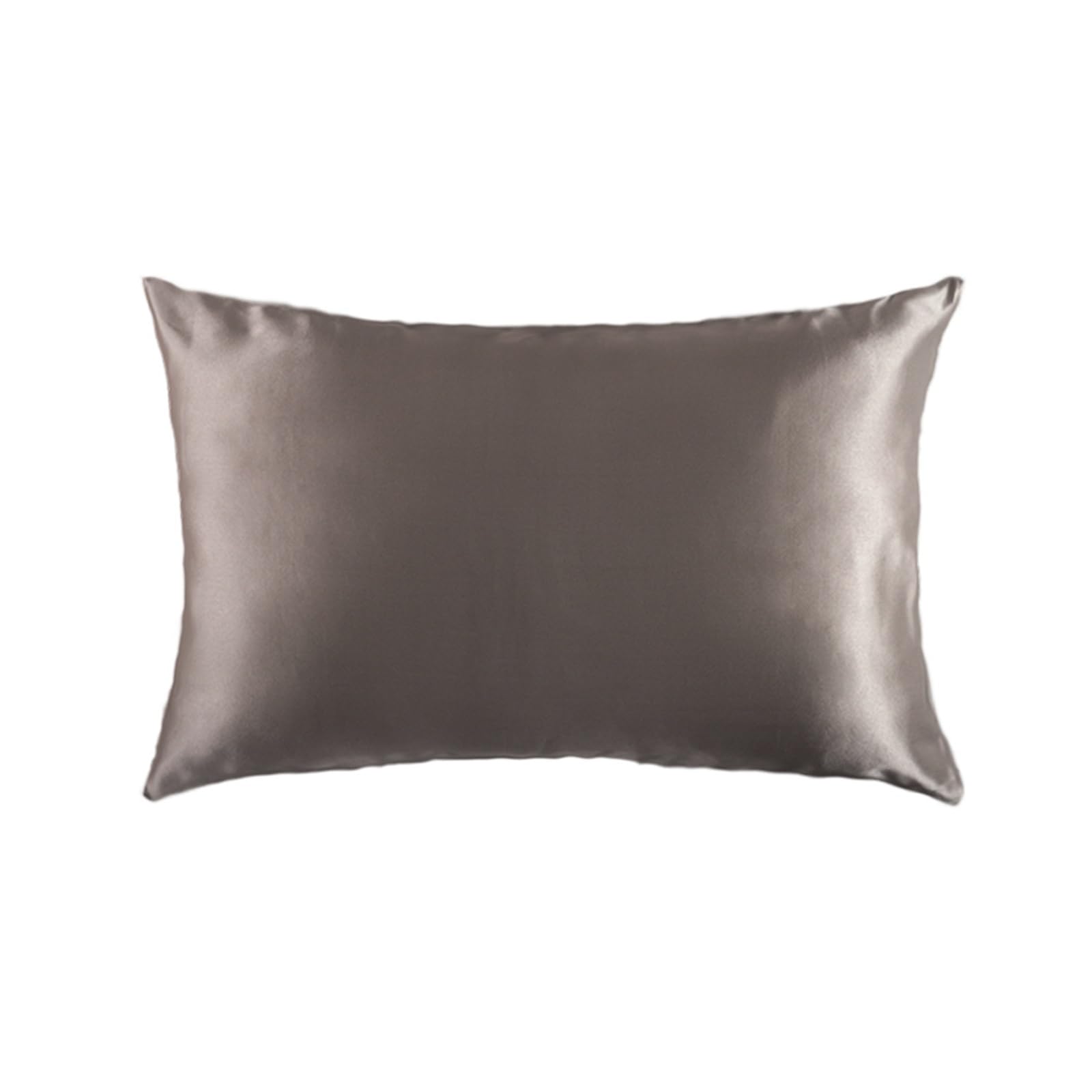 Silk pillowcase Silk Pillow Cover Double Pillowcase Pure With Hidden Zipper(Grey,51x76cm)