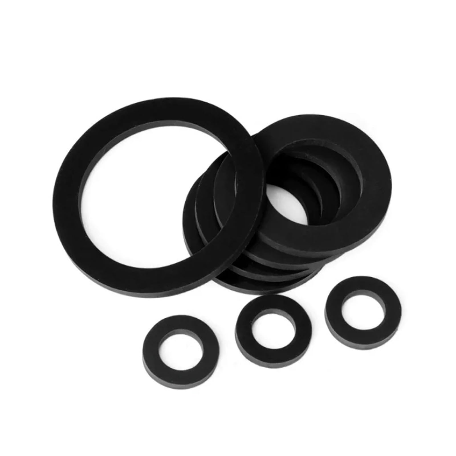 Arandela Plana Negra, Juntas de Goma de 2-42mm, Arandelas de Sellado antiaceite, Junta tórica Impermeable, amortiguadora for Grifo, tubería, Manguera de Agua(42x56x3mm-10pcs)