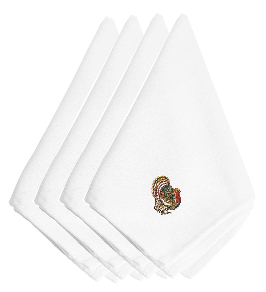 Now Designs Servietten Truthahn-Motiv – 4 Stück, 48,3 X 48,3 Cm, 100 % Baumwolle, Maschinenwaschbar