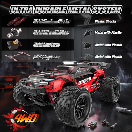 Image of 1:18 RC Cars, 2.4GHz 4WD High Speed 40 KM /H Remote Control car with Drift Wheel, All Terrain Off Road Monster Truck RC Drift Car with Gyro for Adults Boys 8-12