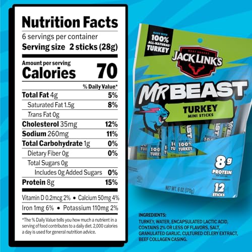 Jack Link's MrBeast Mini Turkey Jerky Sticks - (12 Pack) 0.5 oz - image 2