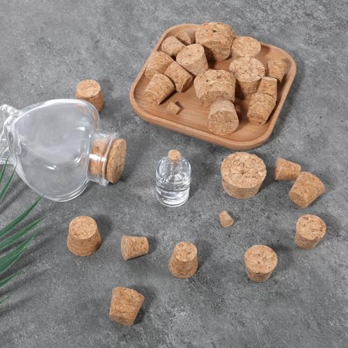 30 Stück Korkstopfen Konisch 6 Größen Weinflaschen Konische Korkstopfen Korken Zum Basteln Konische Korkstopfen Flaschenkorken Bier Korken Champagner Stopper Ersatz Kegelförmige leere Weinkorken