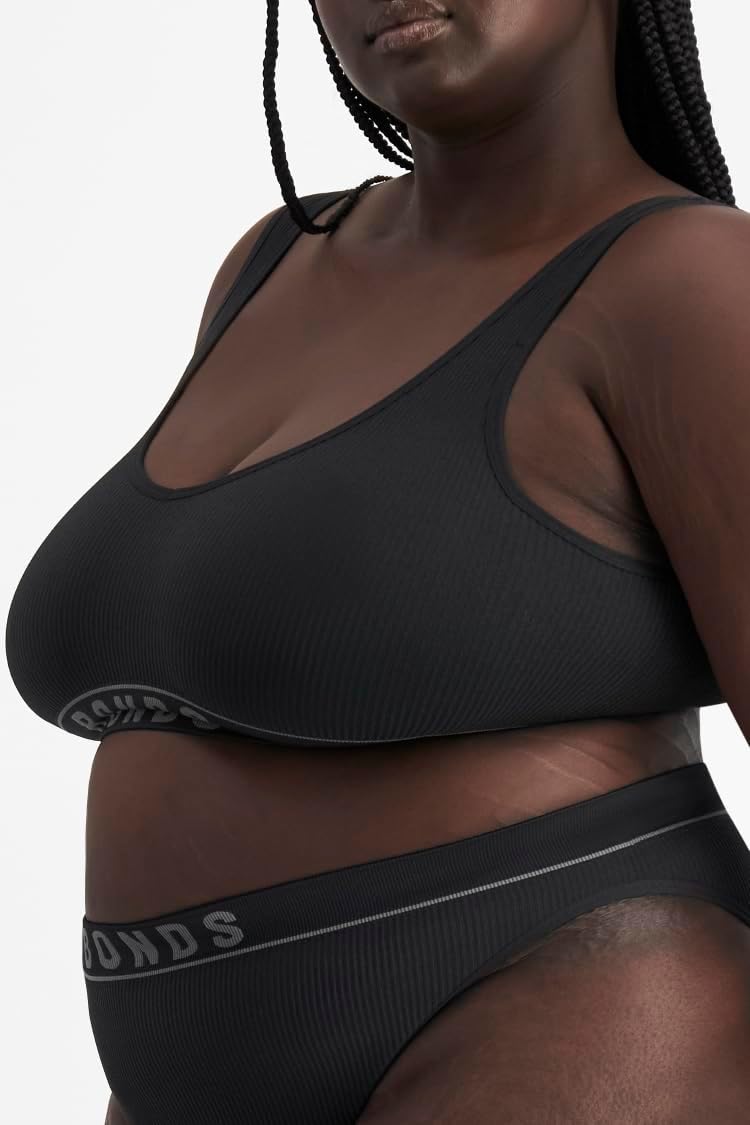 Bonds Womens Seamless Stretch Rib Bralette with V-Neck for Women - Image 4