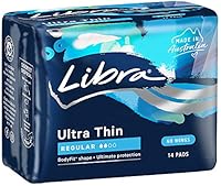 Libra Ultra Thin Regular Pads No Wings, Pack of 14