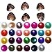 (Random Color 20 PCS 7-8mm)2018-Freshwater Cultured Love Wish Pearl Oyster with Round Pearl Inside 20 Colors