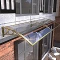 Window Awning Door Canopy, Door Awnings Exterior,Silent Material Aluminum Alloy Bracket Easy to Install Polycarbonate Hollow Sheet for Uv Rain Snow Protection,Ideal for Windows, Doors, Commercial (Co
