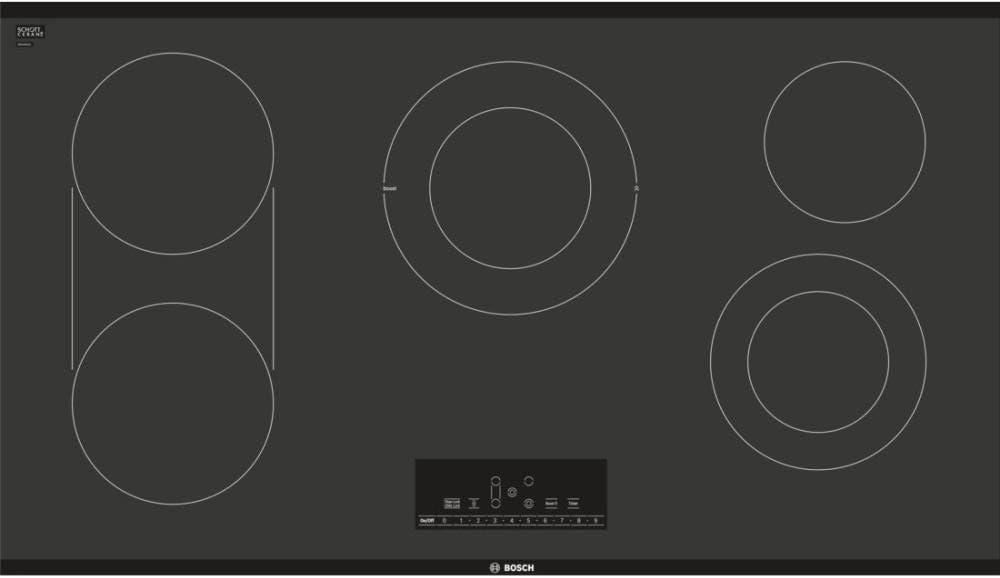 Bosch NET8668UC induction cooktop glowing red indicators