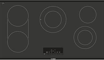 Bosch NET8668UC 36-Inch 800 Series Electric Cooktop with 5 Elements, Smoothtop Style and ADA Compliant, Black