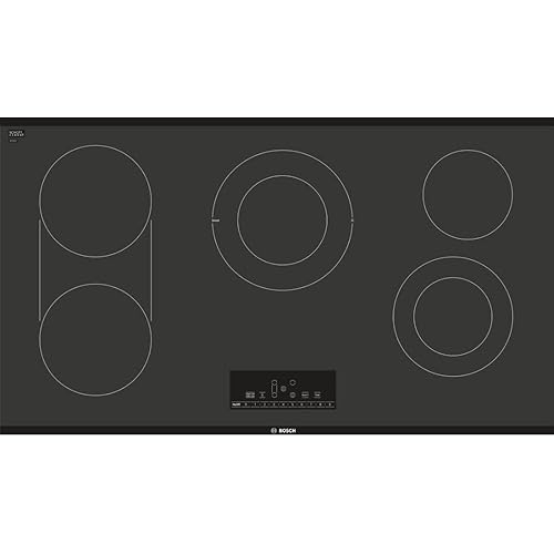 Bosch NET8668UC 36-Inch 800 Series Electric Cooktop with 5 Elements, Smoothtop Style and ADA Compliant, Black