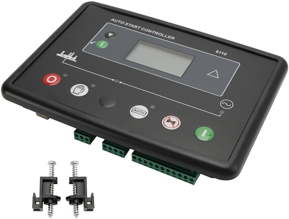 Comprehensive DSE6110 Generator Controller Providing Real Time Data on Voltage, Frequency, and Current Levels