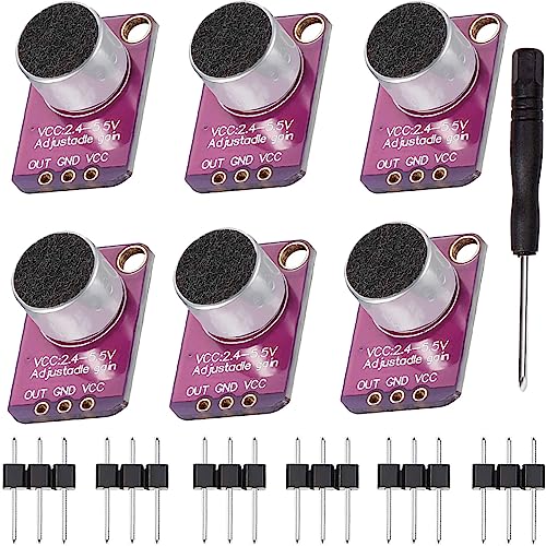 Youmile 6 �}�C�N���W���[���G���N�g���b�g�}�C�N�A���v���W���[�� MAX4466 �����\�ȃQ�C���v���A���v�u���[�u���[�N�A�E�g�{�[�h for Arduino �p�h���C�o�[�t��