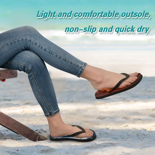 STAYTOP Water Fire Baseball Flip Flops Sandals of Men's & Women's,Sandals Beach Slippers Shower Slides3