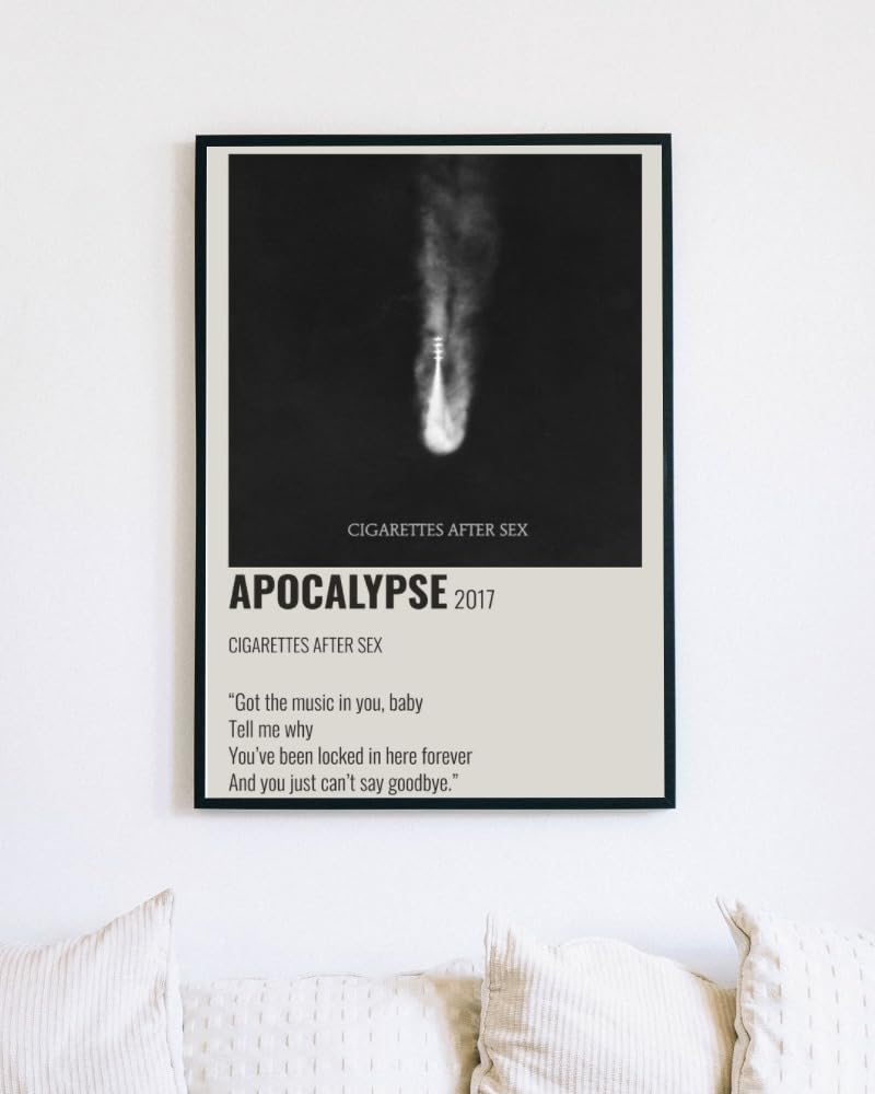 LAMIFRAME Cigarette After Sex Apocalypse Music Poster, Wall Decoration Art  Framed Poster, Matte & Glossy Laminated Poster with 0.5 Inch Black Wooden  Frame (8x12 Inch, Matte) : Amazon.in: Home & Kitchen