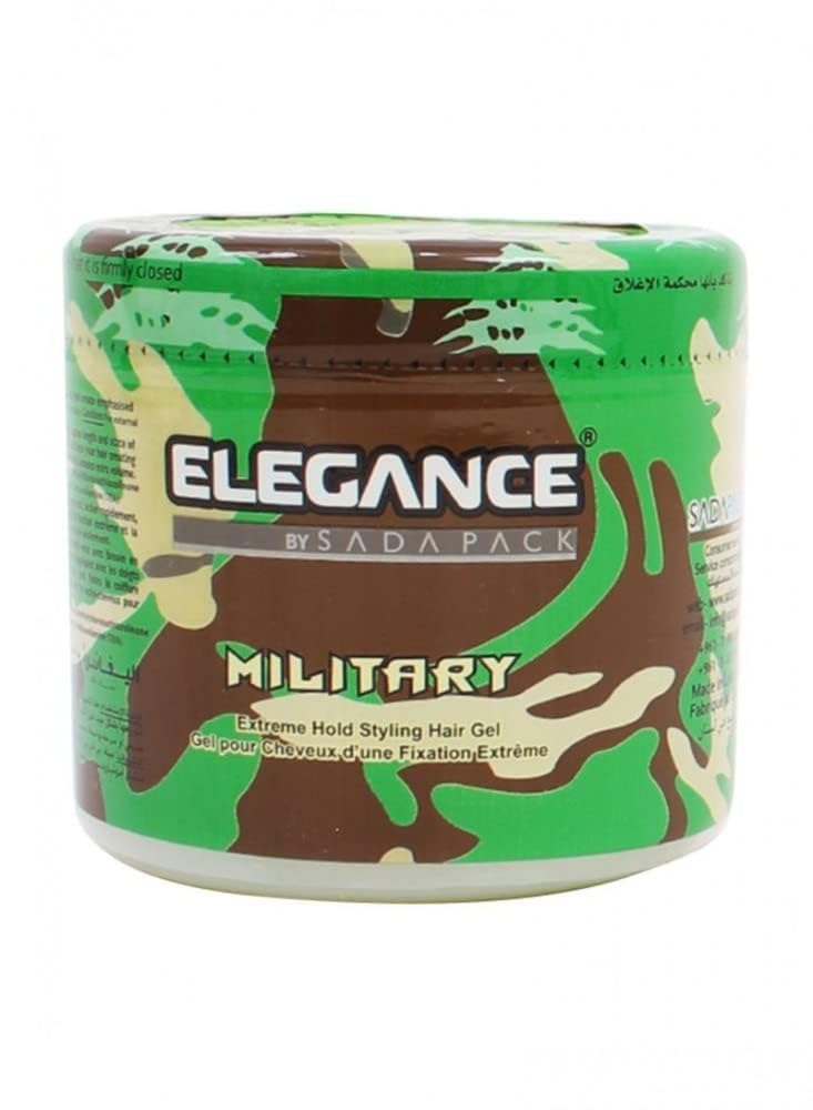 Elegance Triple Action Hair Gel - Military, 1000ml | Strong Hold, Glossy Finish, Flexible Styling