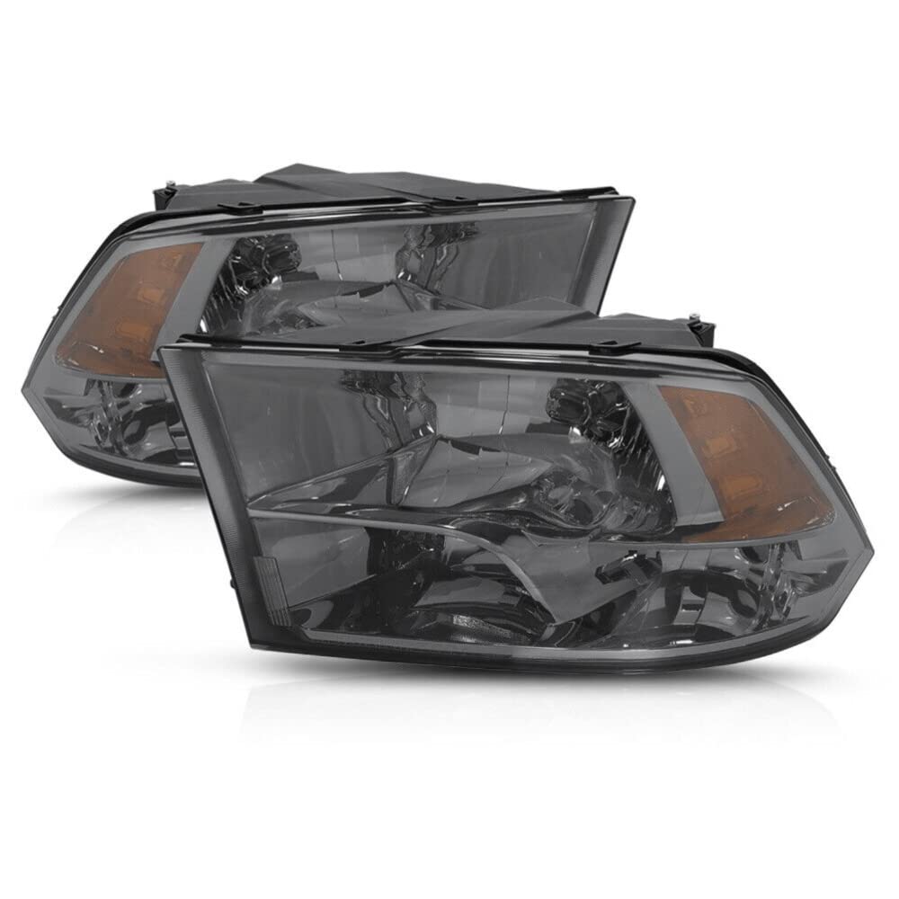 Amazon.com: PCHXQVQ Smoke Tinted Quad Headlight Amber Corner  