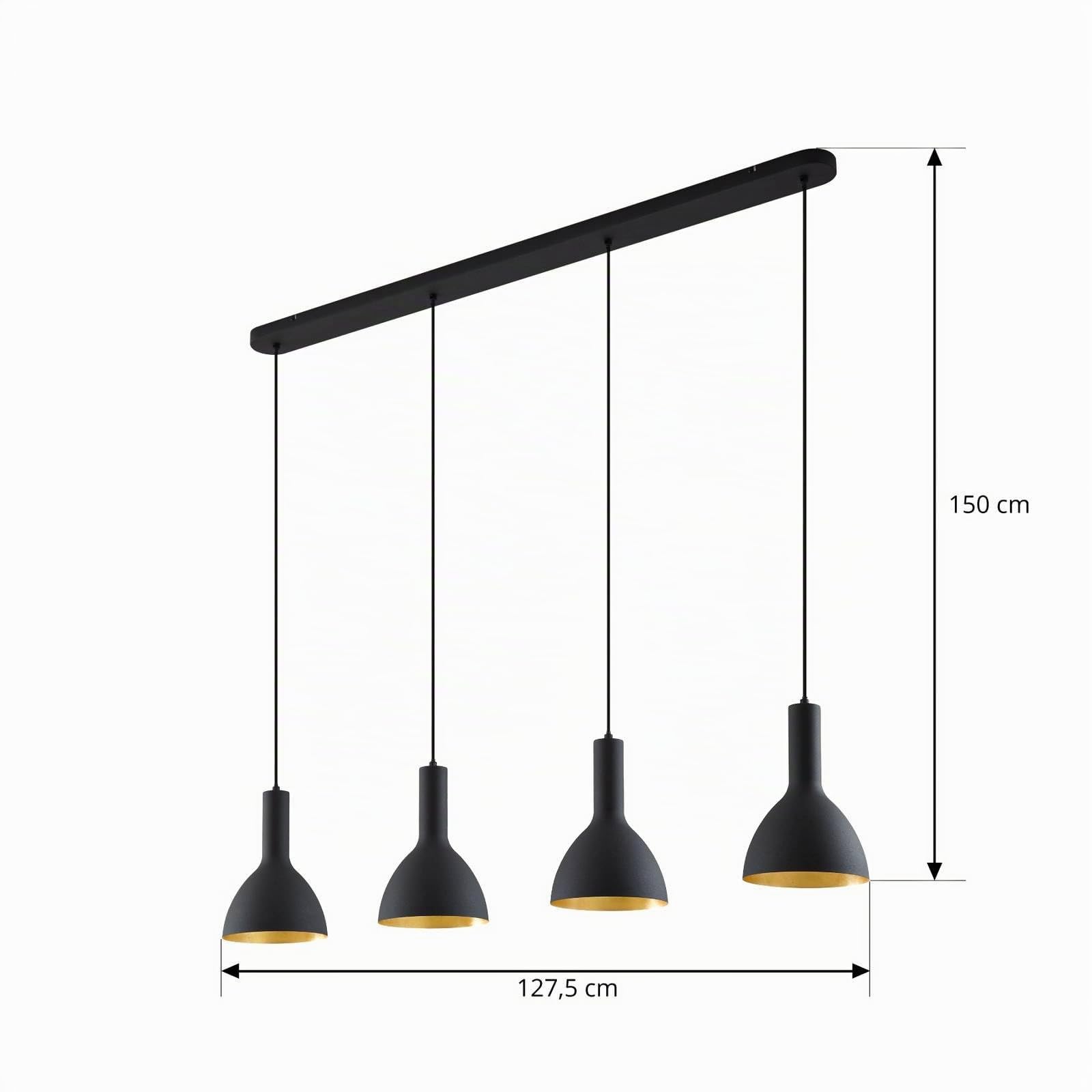 Arcchio Lampada a sospensione dimmerabile (Moderno) colore Nero, in Metallo ad es. Cucina lampada da soffitto plafoniera illuminazione