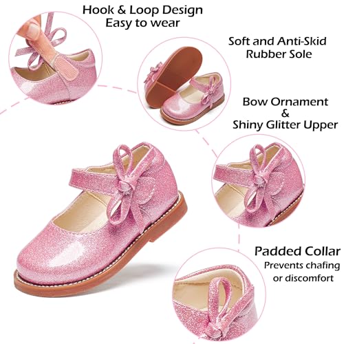 Image of PHIRAMIN Toddler Girl Mary Jane Student Oxford Shoes-Little Girl School Uniform Shoes for Wedding Party