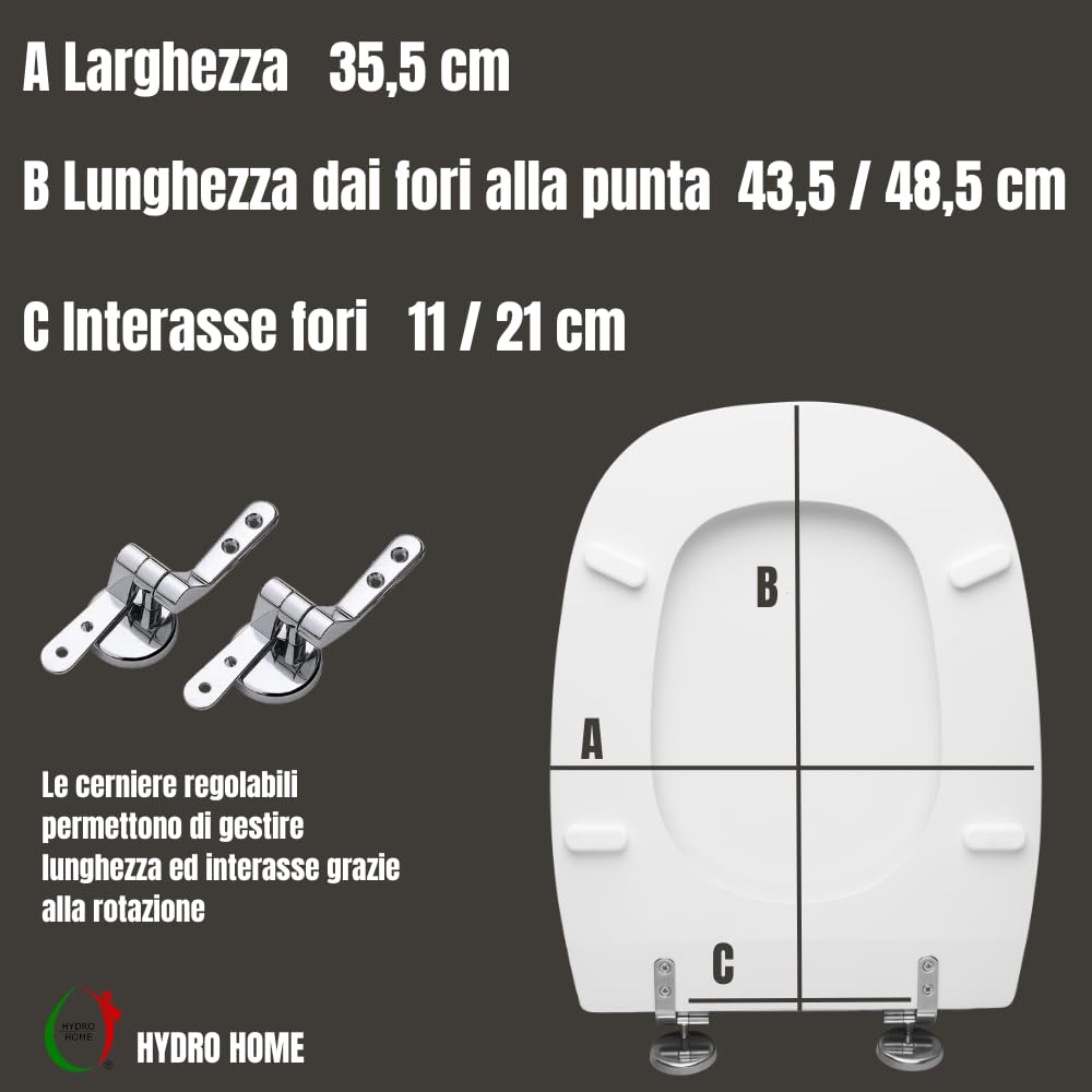 Copriwater Compatibile Pozzi Ginori Square – Legno Verniciato Bianco, Economico – by HYDRO HOME