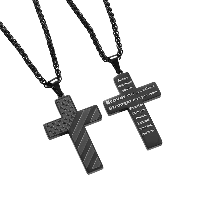 Affordable cross necklace men's and women's clavicle chains student friend gift pendants