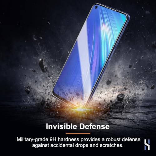 Image of Tempered Glass for Realme 6 | Realme 8S | Oppo A52 | Realme 6i - Military Grade 9H Screen Guard, Anti-Scratch, Shatterproof, Edge to Edge Full Coverage - Black Border