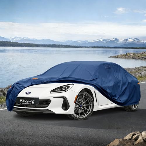 Image of Kaugung Custom Fit Car Cover for Subaru BRZ (2013-2026), Heavy Duty Waterproof All Weather Outdoor Protection, Breathable Full Exterior Cover with Vent, Rain Sun Snow UV Proof