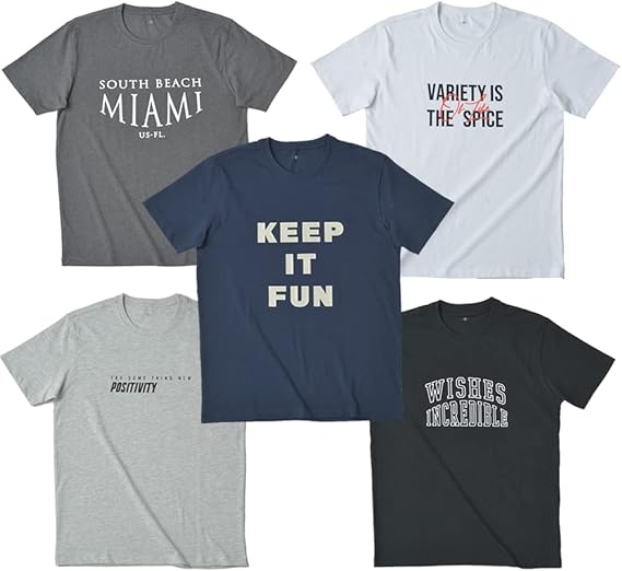 Amazon Tシャツ メンズ 5枚組 半袖 夏 おしゃれ プリント 透けない 定番 人気 ランキング 大きいサイズ Tシャツ カットソー 通販