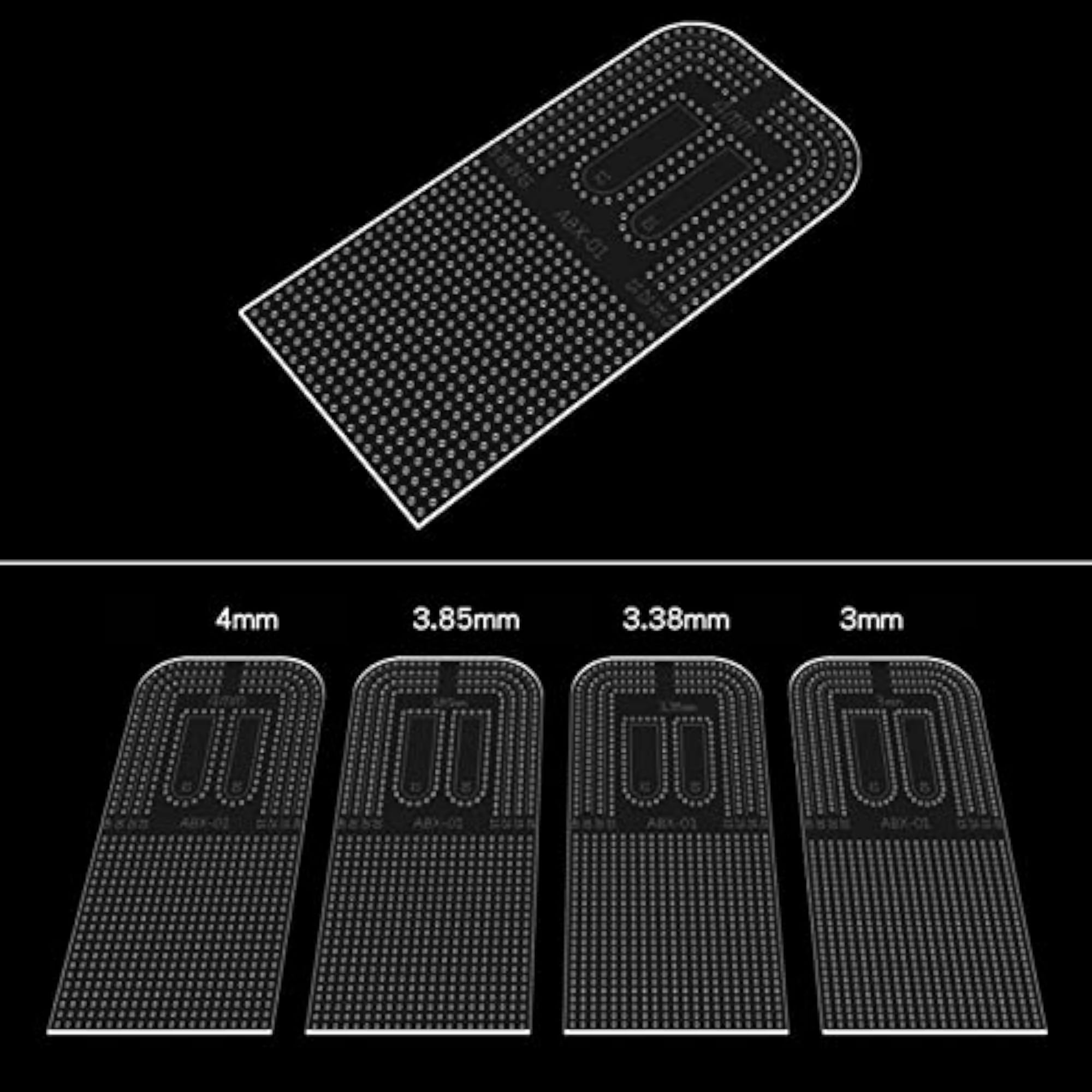 Leather Craft Punching Ruler Transparent Acrylic Template