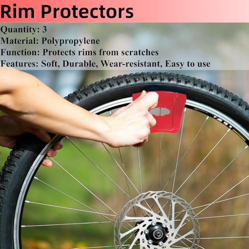 Image of 14.5 inch&11.5 inch Steel Tire Spoons Tool Set, 28Pcs Tire Changing Tools, Motorcycle Tire Changer, Dirt Bike Tire Levers, 6 * Tire Spoons, 1 * Valve Removal Tool etc. (Red-27Pcs)