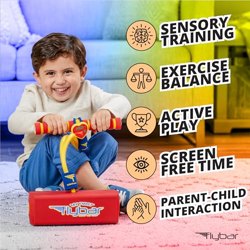 Image of Flybar My First Foam Pogo Jumper for Kids Fun and Safe Pogo Stick for Toddlers, Durable Foam and Bungee Jumper for Ages 3 and up, Supports up to 250lbs (Red LED), 5.51x4.92x10.43