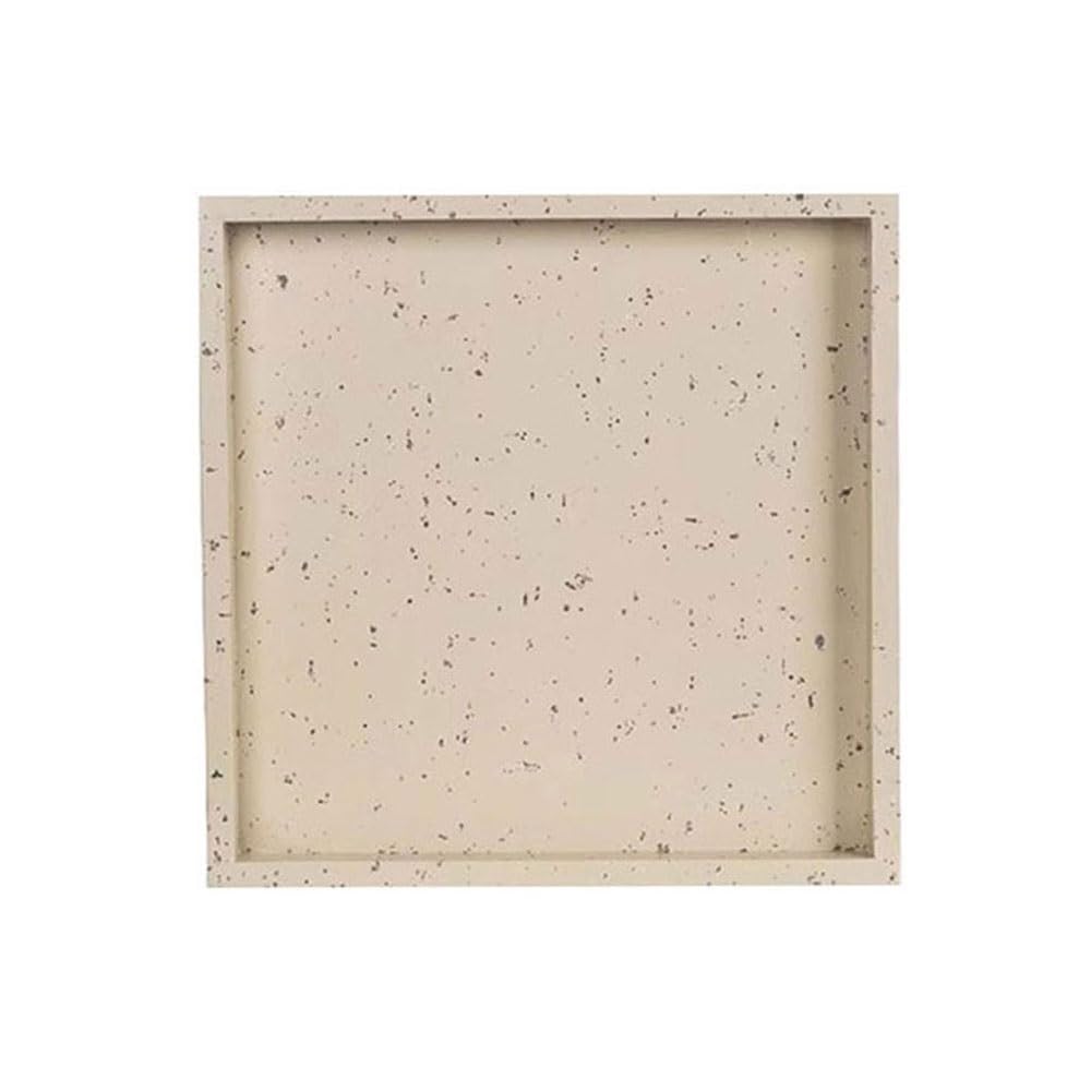 Leggero Vaschetta di drenaggio for Piante in Stile Moderno Quadrato, sottovaso in Resina Sintetica for Soggiorno, Balcone(Beige,M)