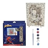 Kit de bricolage en bois Spider-Man à peindre avec pinceau et peintures inclus...