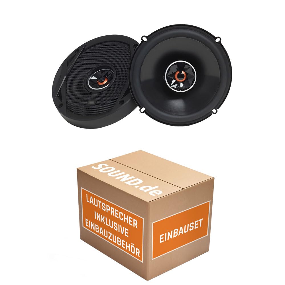 Lautsprecher Boxen Einbauset passend mit JBL Club 6522 | 2-Wege | 16,5cm Koax Auto Einbauzubehör kompatibel mit VW Bus T5 Front