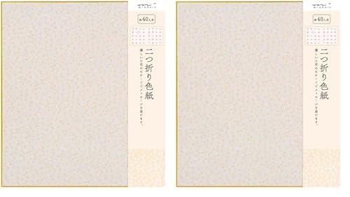 ミドリ 色紙 二つ折り カラー色紙 花柄 ピンク 33137006 (× 2)