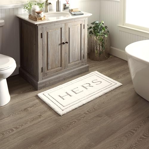 Mohawk Home Hers Casual Novelty; Solid Ivory 1' 5" X 2' Bath Mat Perfect for Bathroom