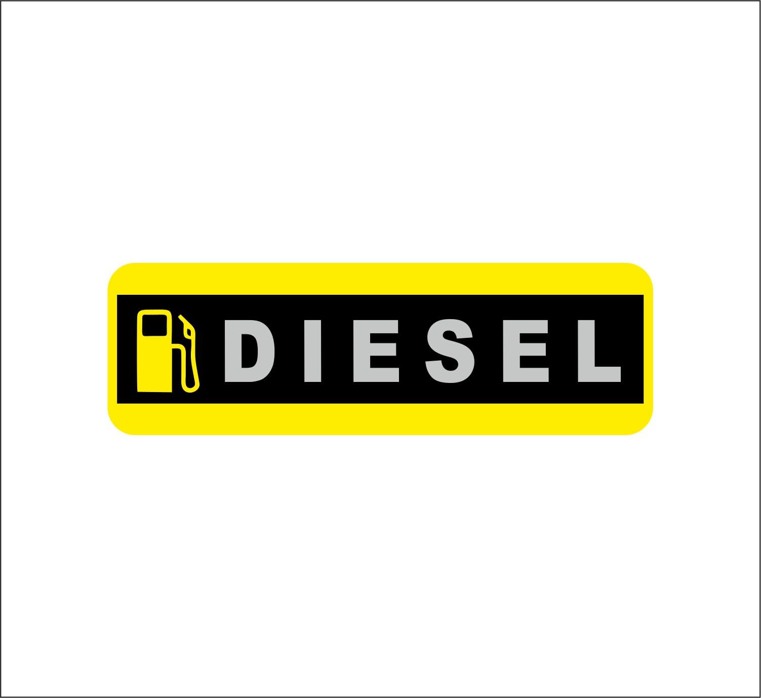 BFRC 3D Embossed Diesel Fuel Lid Sticker for Car Pack of 1 (Diesel9)