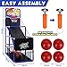 AOKESI Arcade Basketball Game Set for Kids, Toddler Basketball Hoop with 4 Balls Indoor and Outdoor Sports Toys Gifts for Boys Girls Aged 3-4 5-6 7-12 Years Old Adjustable Height Stand