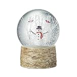 Heaven Sends Christmas Snowman Snow Globe with Robins & Trees