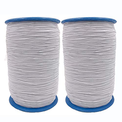 2 rollos hilo elástico para coser 547 yardas 0.5mm miniatura 1