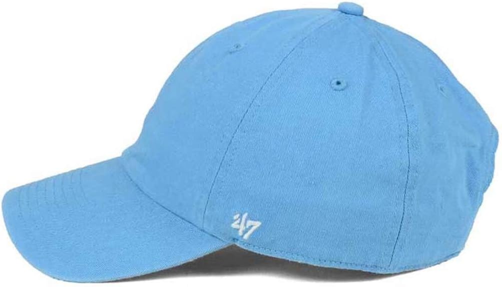 '47 Blank Classic Clean Up Cap, Adjustable Plain Baseball Hat for Men and Women – Columbia Blue Cap