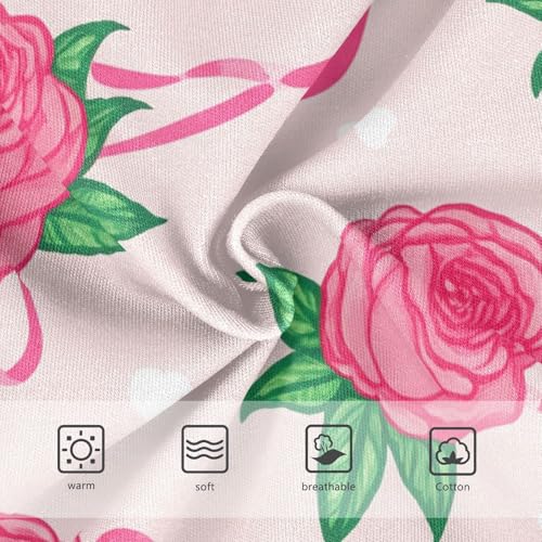 Pink Roses Ribbons Girls Underwear Toddlers 2t Cotton Panties Little Girl Aesthetic Briefs Kids Undies3