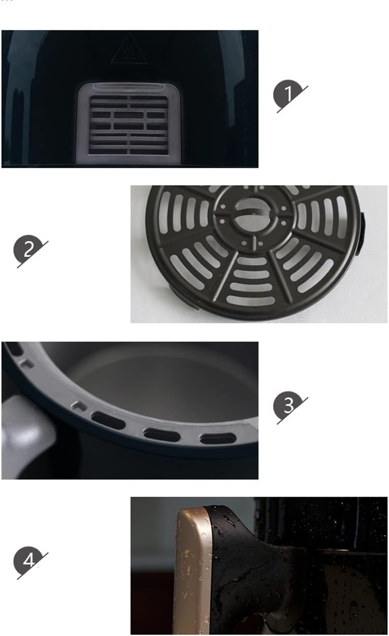 Air Fryer 4. 54QT Electric Hot Oven Oilless Cooker Double Knob Temperature Control Nonstick Detachable Basket
