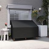 Outsunny 600D Oxford Cloth Furniture Cover, 2 Seater Sofa Protector for Garden Patio, Outdoor, Waterproof, Black, 140L x 84W x 56/94H cm - Image 9